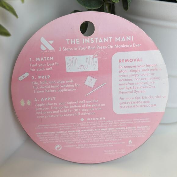 Olive & June The Instant Mani Press On Nails Extra Short Sheer Lavender Shimmer - Picture 2 of 2